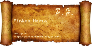 Pinkas Herta névjegykártya