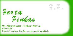 herta pinkas business card